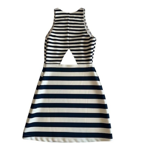 Abercrombie & Fitch Striped Mini Dress Sleeveless Open Back Party S - Picture 9 of 16